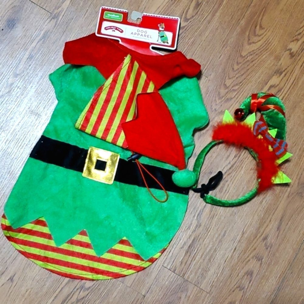 Medium Christmas Elf Pet Costume